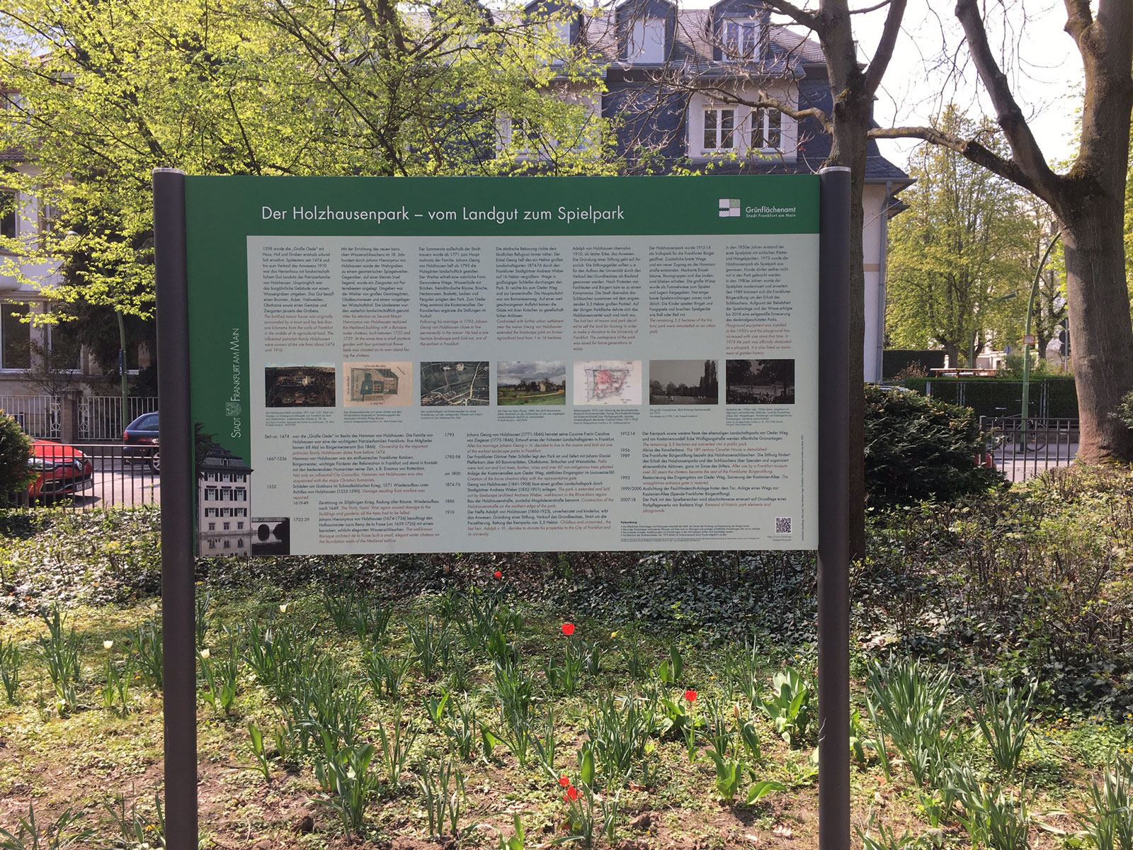 Tafel Holzhausenpark, Grünflächenamt Frankfurt am Main Mira Laaf Dipl